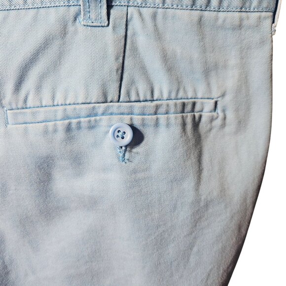 J. Crew Mens Light Blue Cotton Casual Chino Shorts Size 34 - Picture 5 of 6